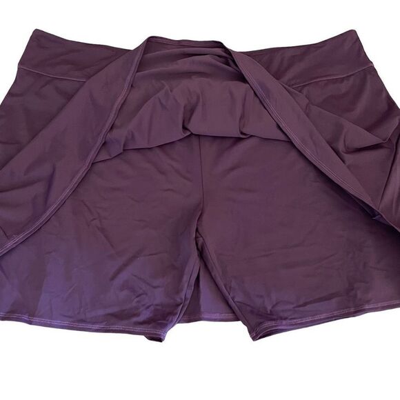 zuda Blackberry Bermuda Swim Skort Women SZ 4X #1260 - Picture 3 of 13